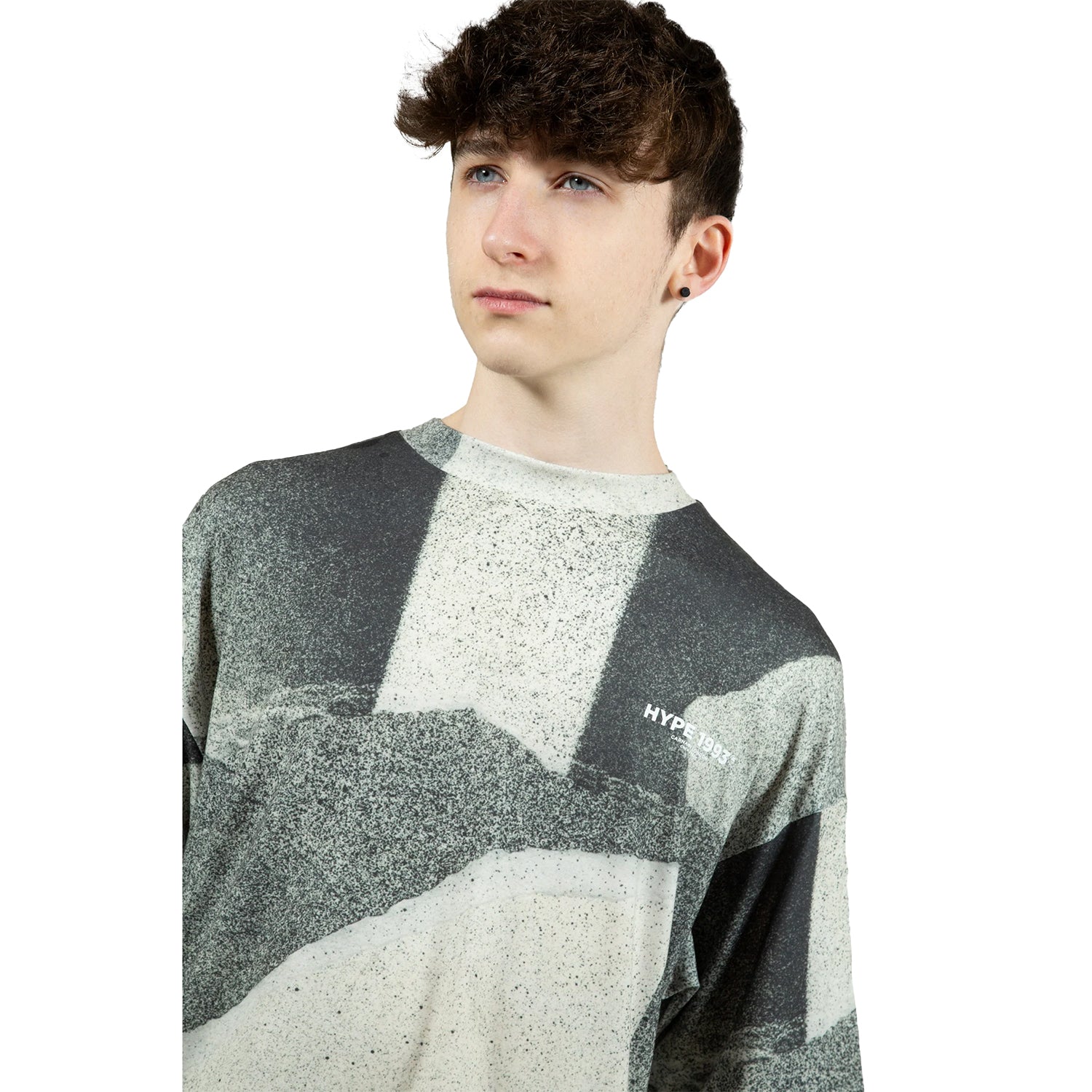 Multicoloured - Side - Hype Boys 1993 Paper Tear Oversized T-Shirt