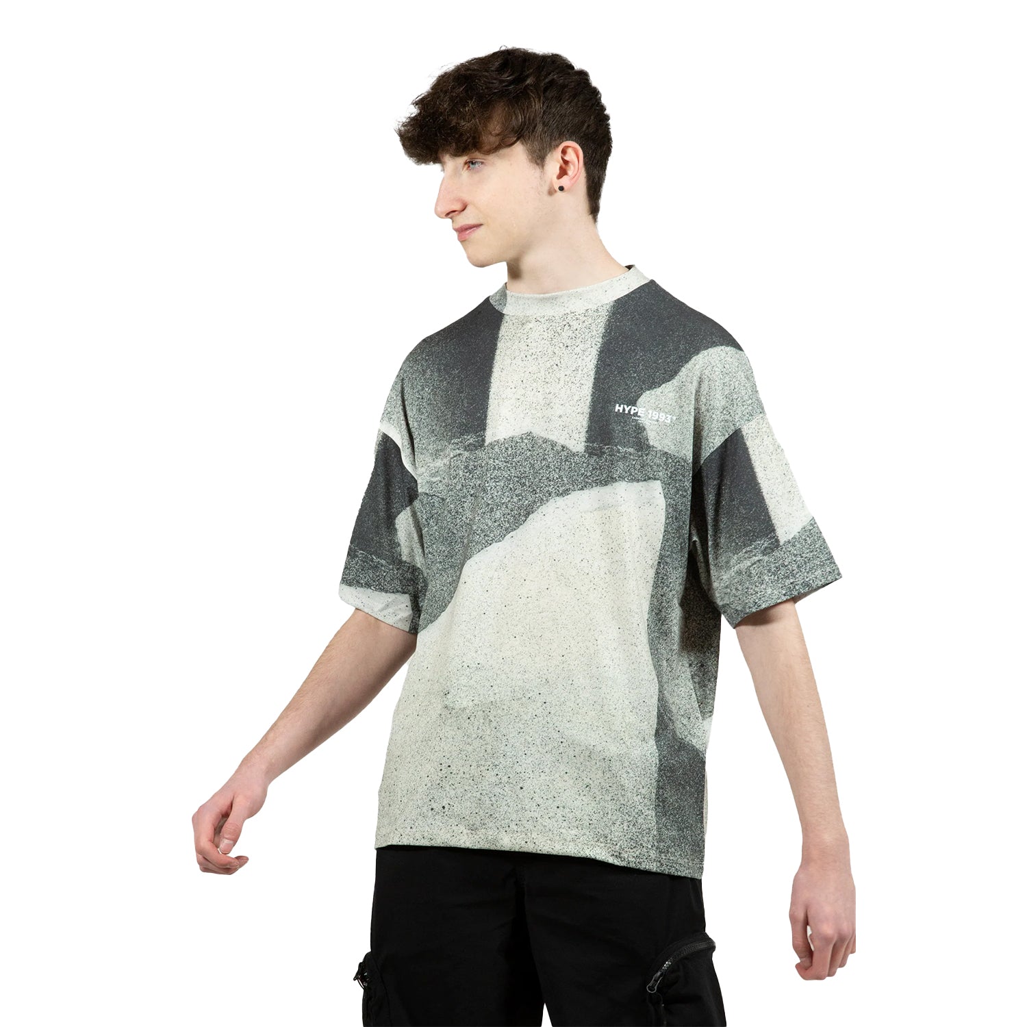 Multicoloured - Front - Hype Boys 1993 Paper Tear Oversized T-Shirt
