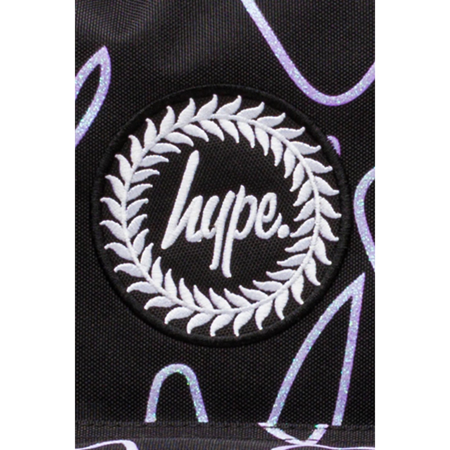 Black - Lifestyle - Hype Glitter Scribble Hearts Backpack