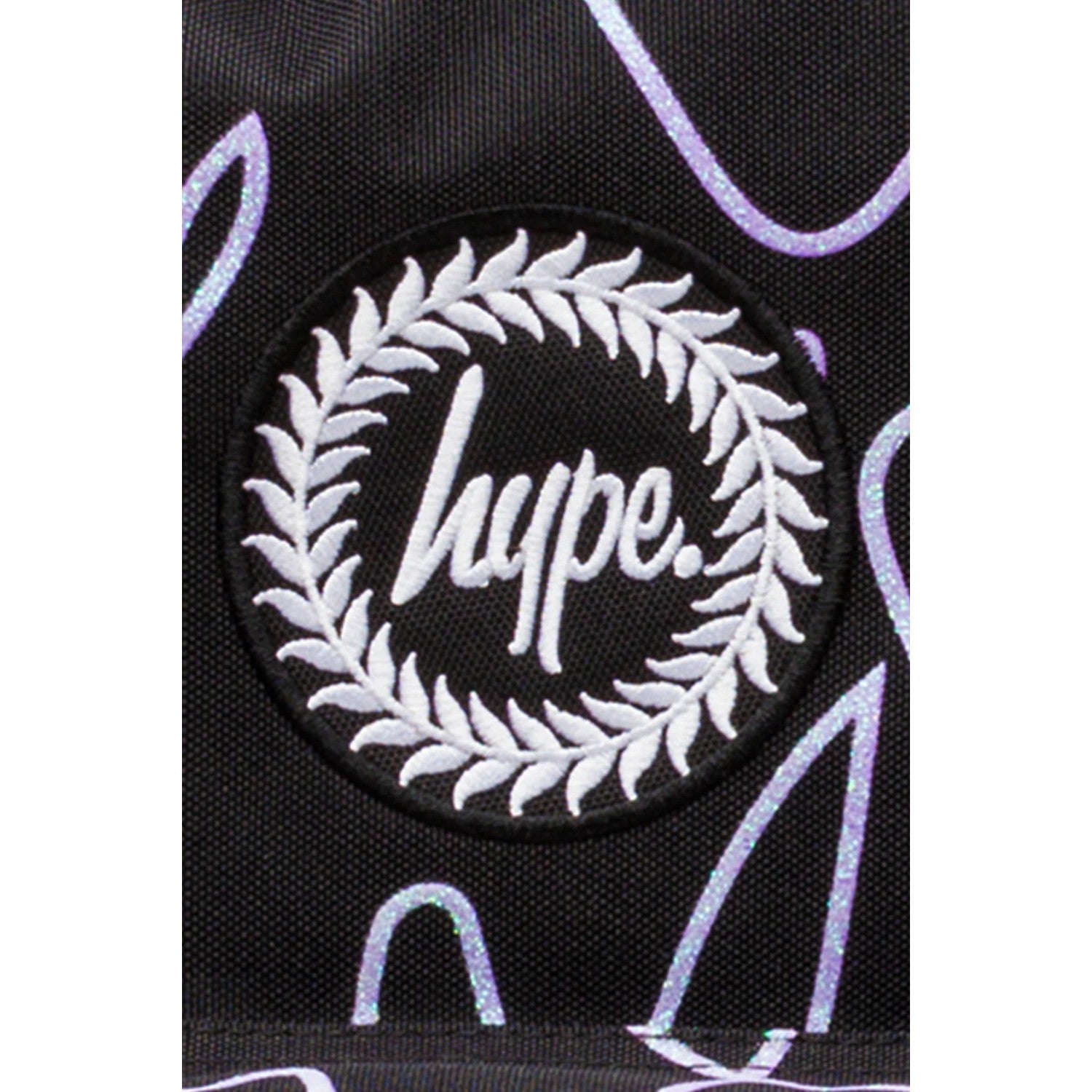 Black - Lifestyle - Hype Glitter Scribble Hearts Backpack