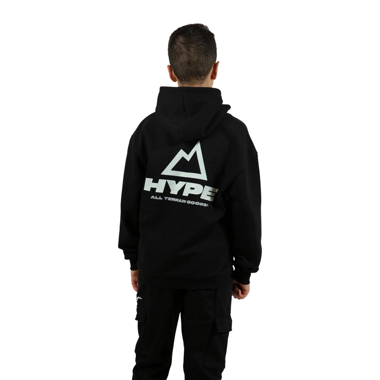Black - Back - Hype Boys Outdoor Hoodie