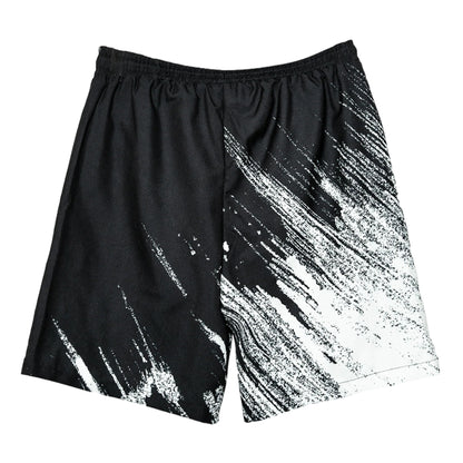 Black-White - Back - Hype Boys Scratch Scribble Swim Shorts