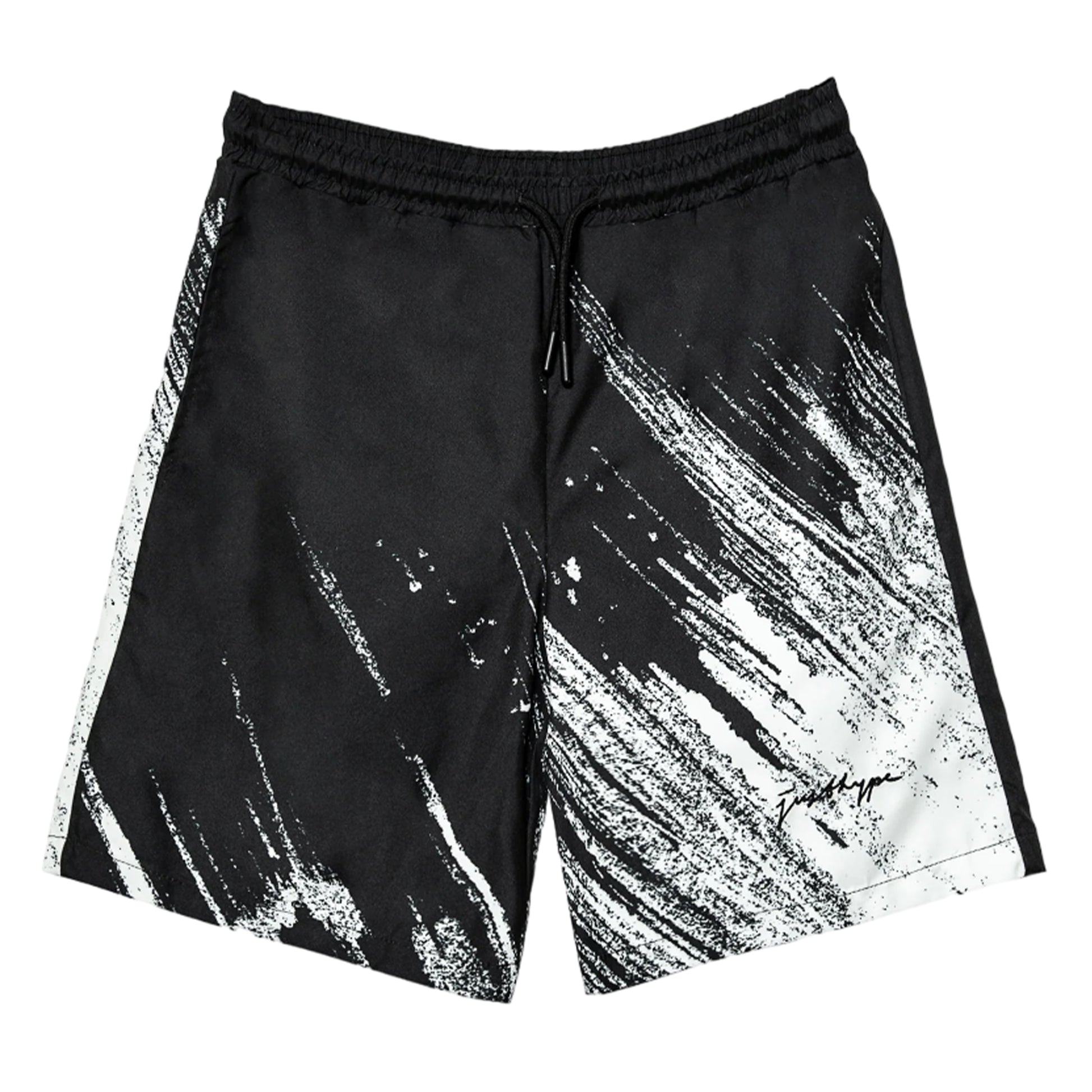 Black-White - Front - Hype Boys Scratch Scribble Swim Shorts