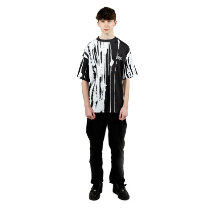 Black-White - Side - Hype Boys Paint Run Oversized T-Shirt