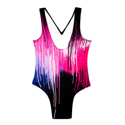 Multicoloured - Back - Hype Girls Drips One Piece Swimsuit
