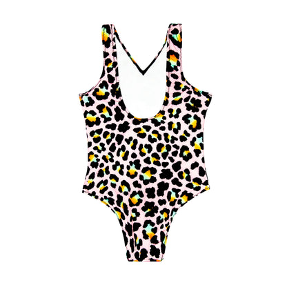 Multicoloured - Back - Hype Girls Disco Leopard One Piece Swimsuit
