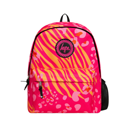 Pink - Front - Hype Animal Print Backpack