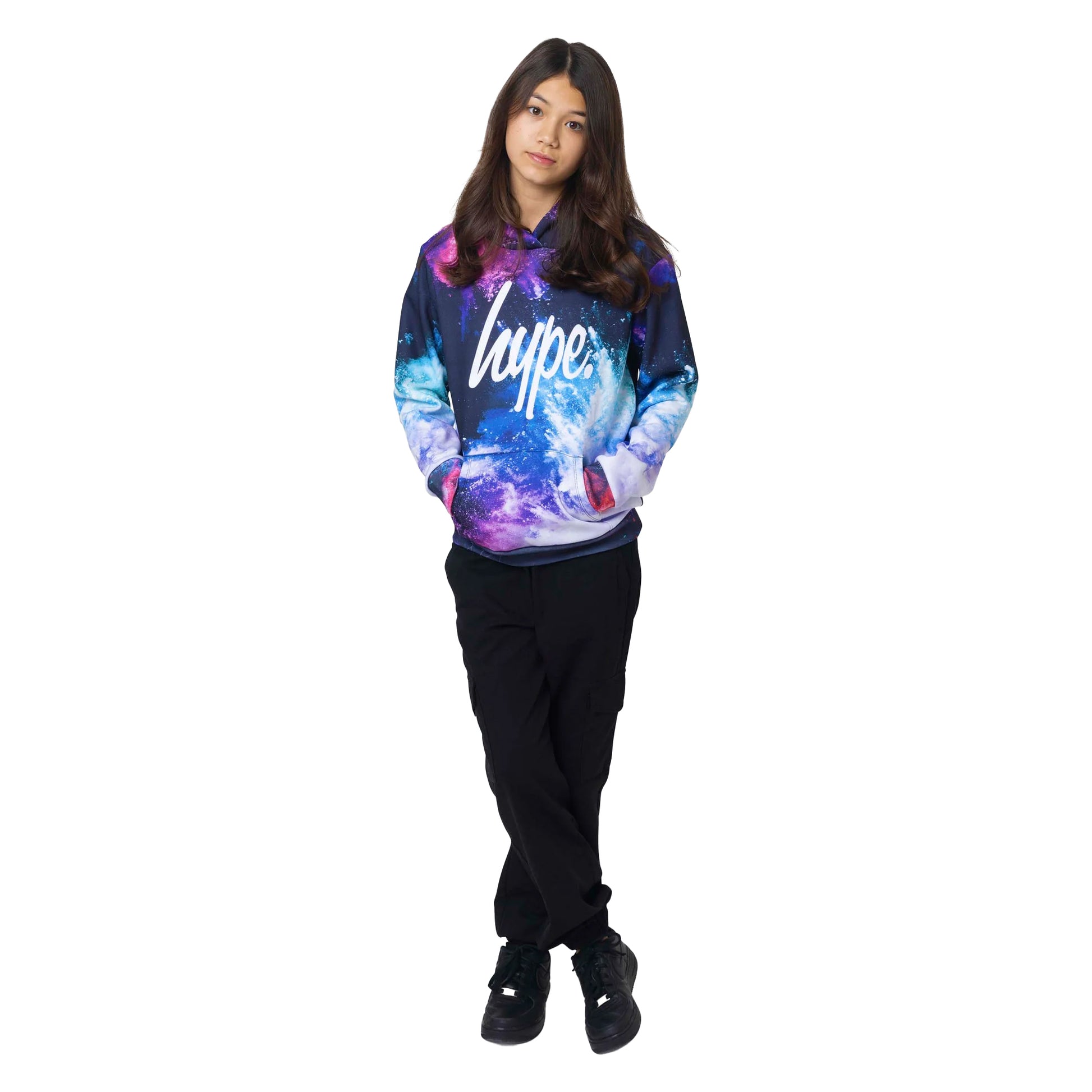 Multicoloured - Side - Hype Girls Chalk Dust Hoodie