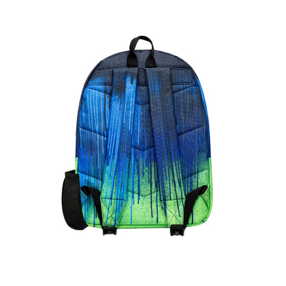Black-Blue-Green - Back - Hype Iconic Drips Backpack
