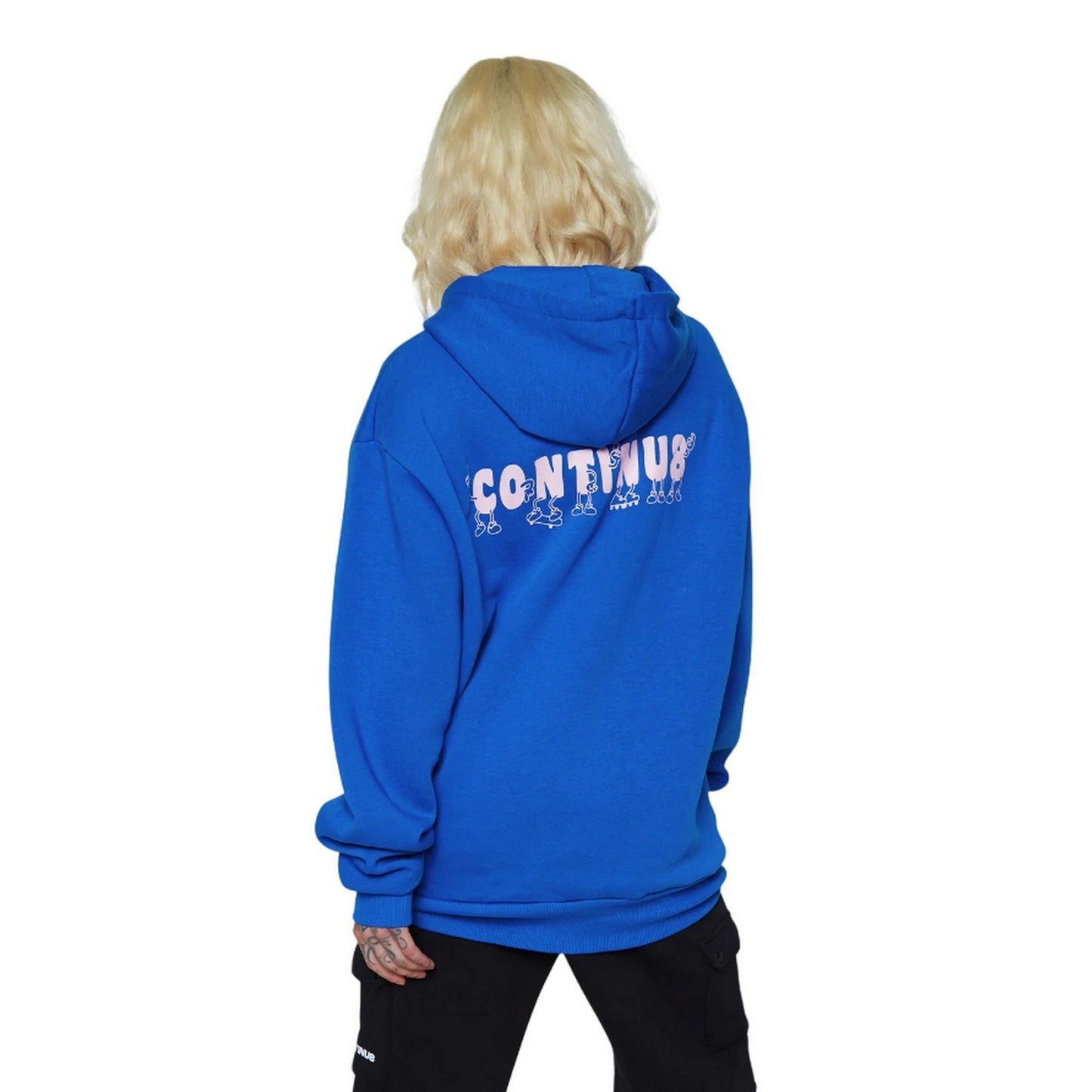 Cobalt - Back - Hype Unisex Adult Continu8 Boxy Hoodie