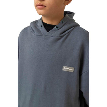 Blue - Side - Hype Childrens-Kids Splat Long-Sleeved Hoodie