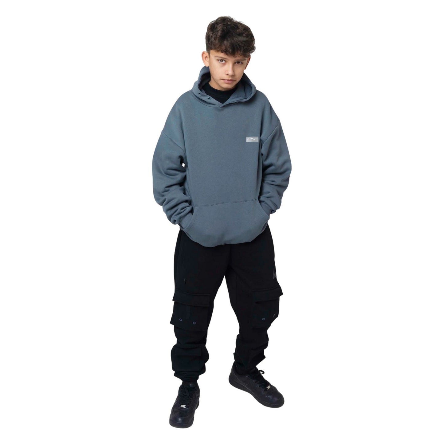 Blue - Lifestyle - Hype Childrens-Kids Splat Long-Sleeved Hoodie