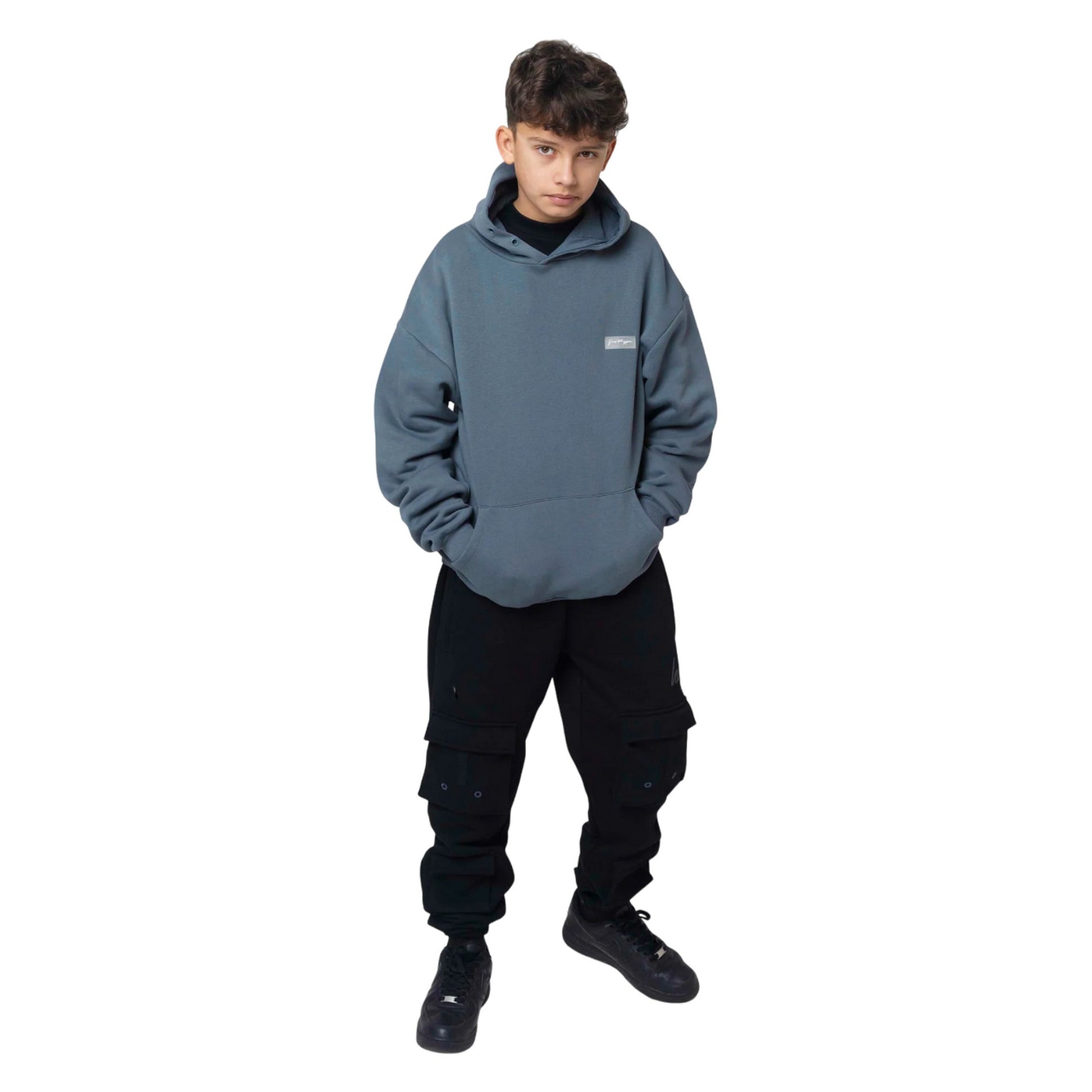 Blue - Lifestyle - Hype Childrens-Kids Splat Long-Sleeved Hoodie