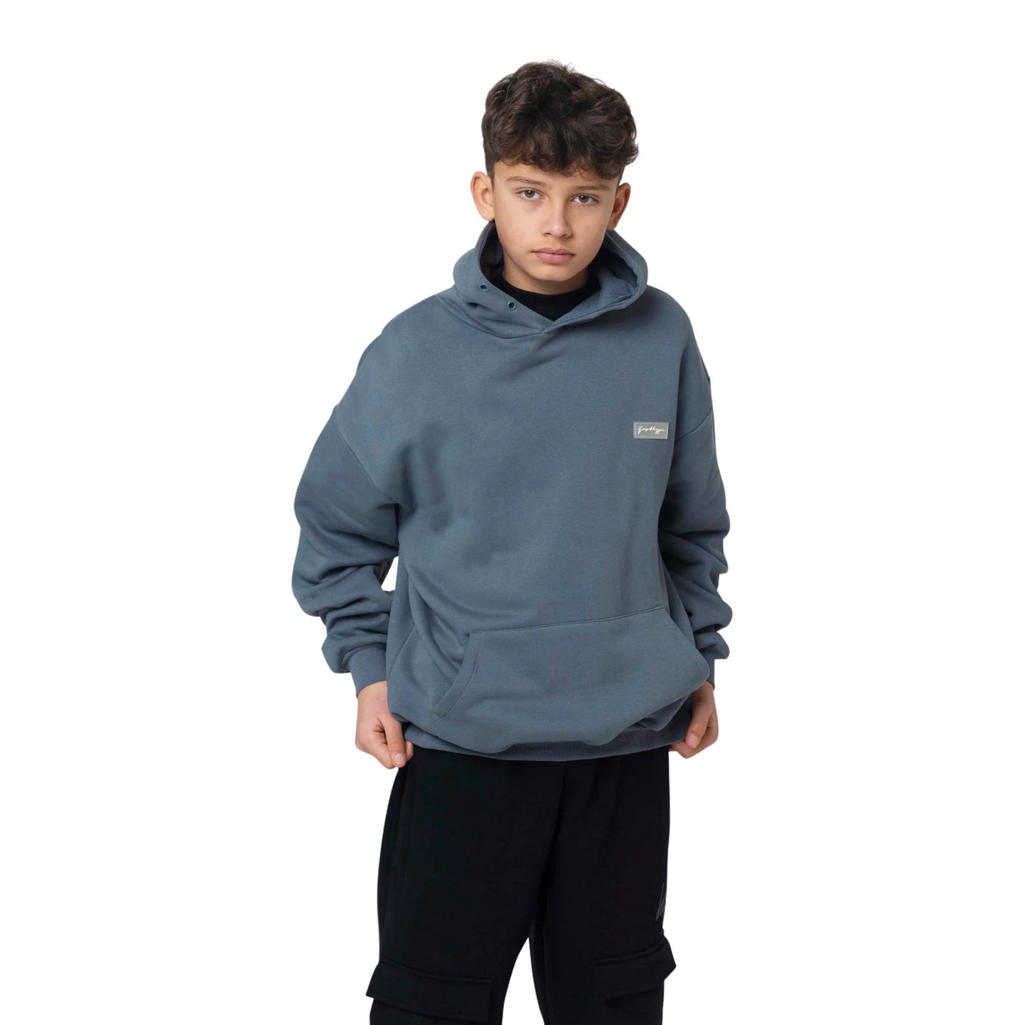 Blue - Front - Hype Childrens-Kids Splat Long-Sleeved Hoodie