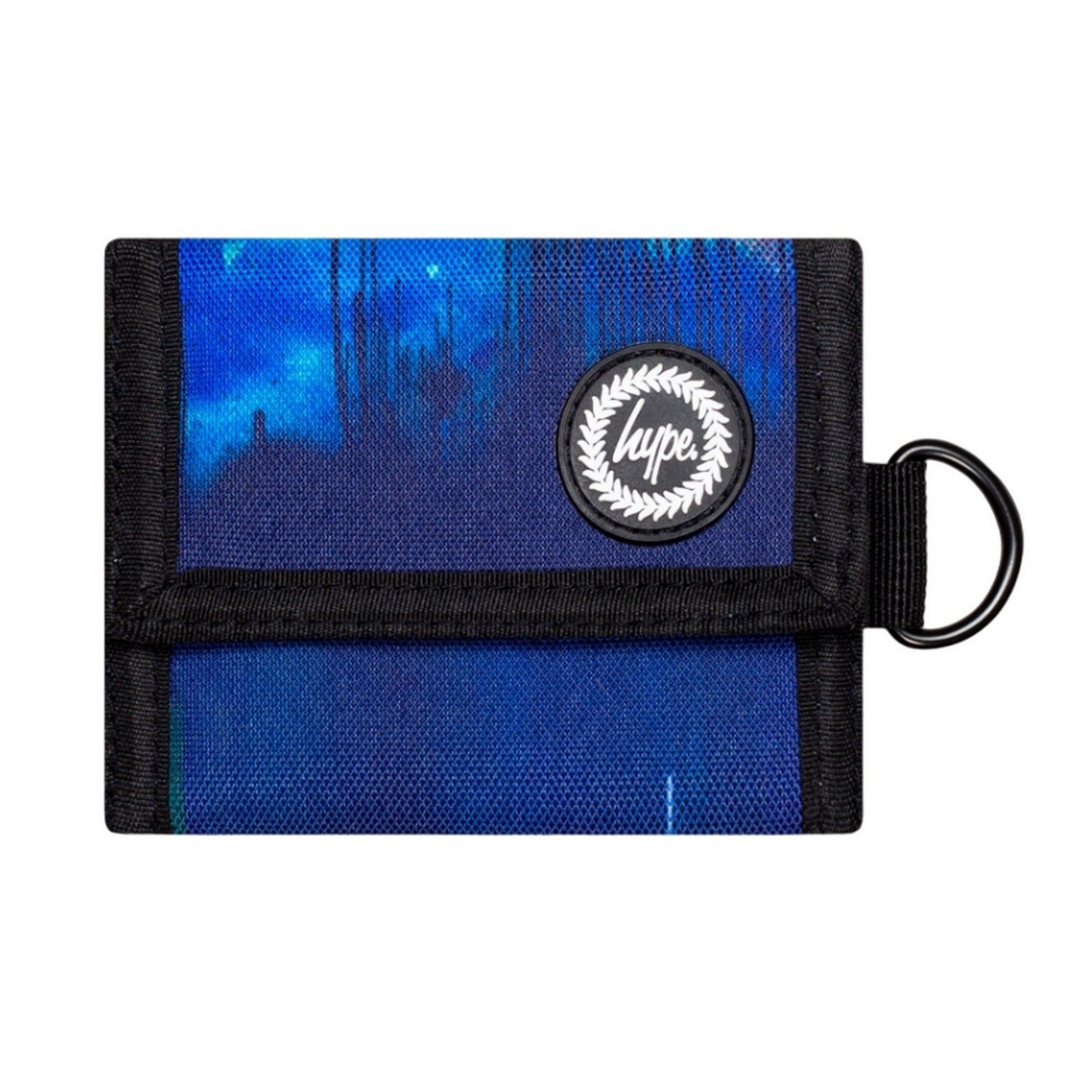 Blue - Front - Hype Watercolour Drips Wallet