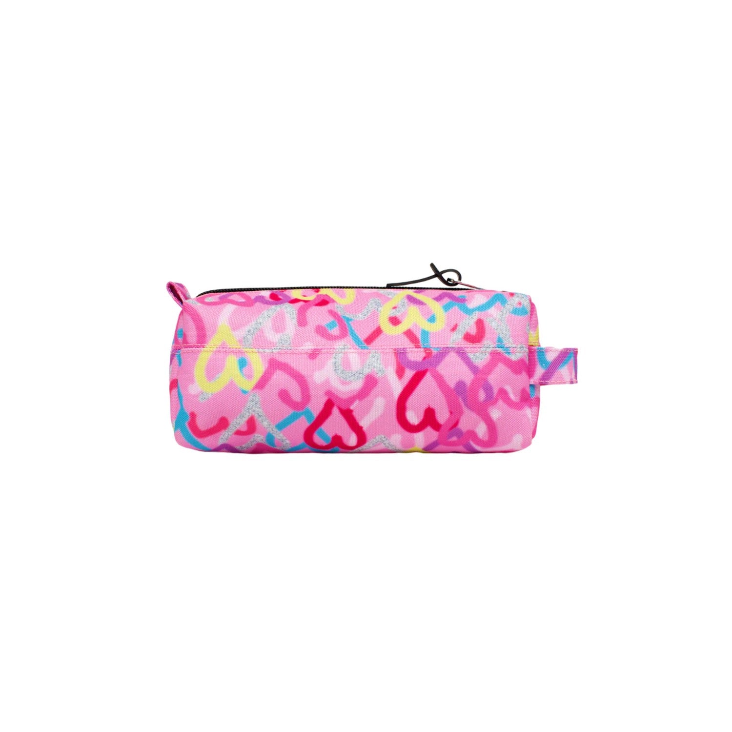 Pink-Multicoloured - Back - Hype Graffiti Heart Pencil Case