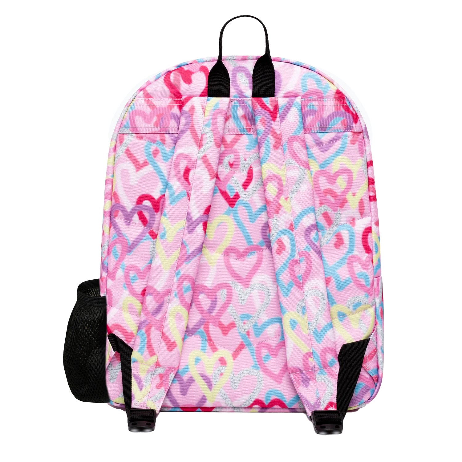 Pink-Multicoloured - Back - Hype Iconic Graffiti Heart Backpack