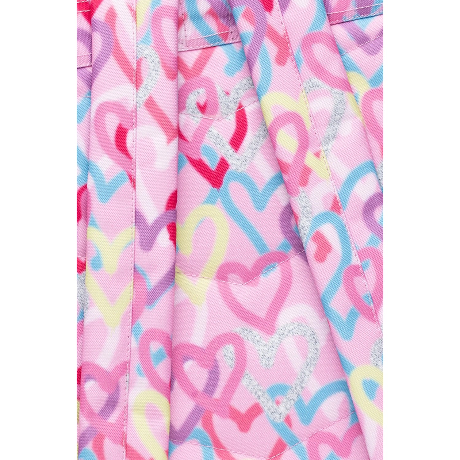 Pink-Multicoloured - Close up - Hype Iconic Graffiti Heart Backpack
