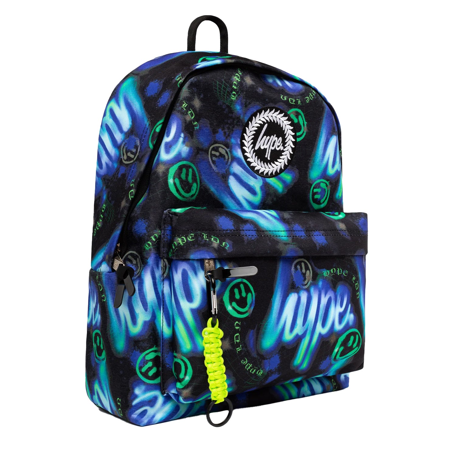 Black-Multicoloured - Back - Hype Electric Smile Backpack