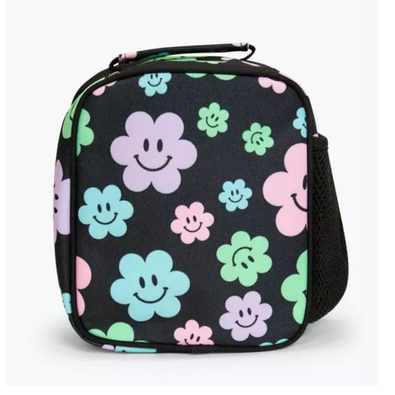 Black-Multicoloured - Back - Hype Happy Flowers Lunch Bag