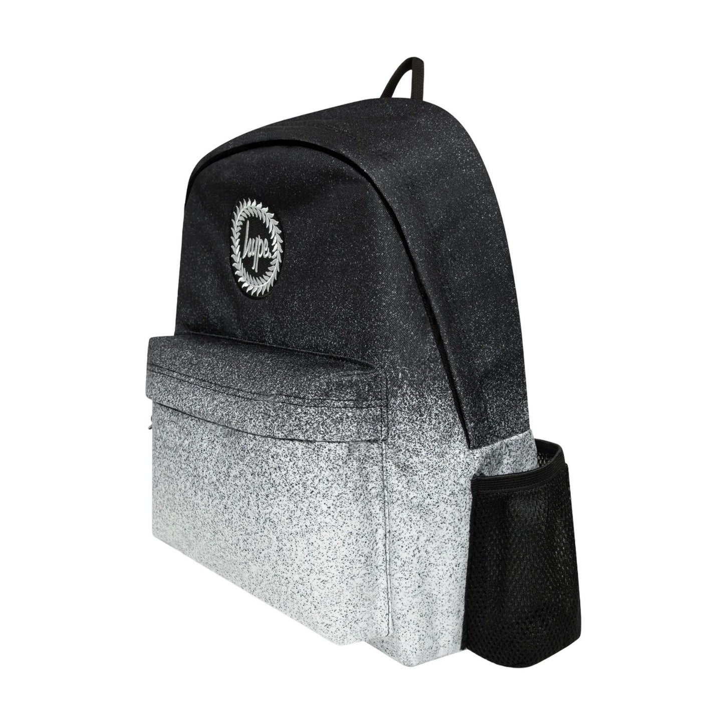 Black-White - Side - Hype Iconic Speckle Fade Backpack