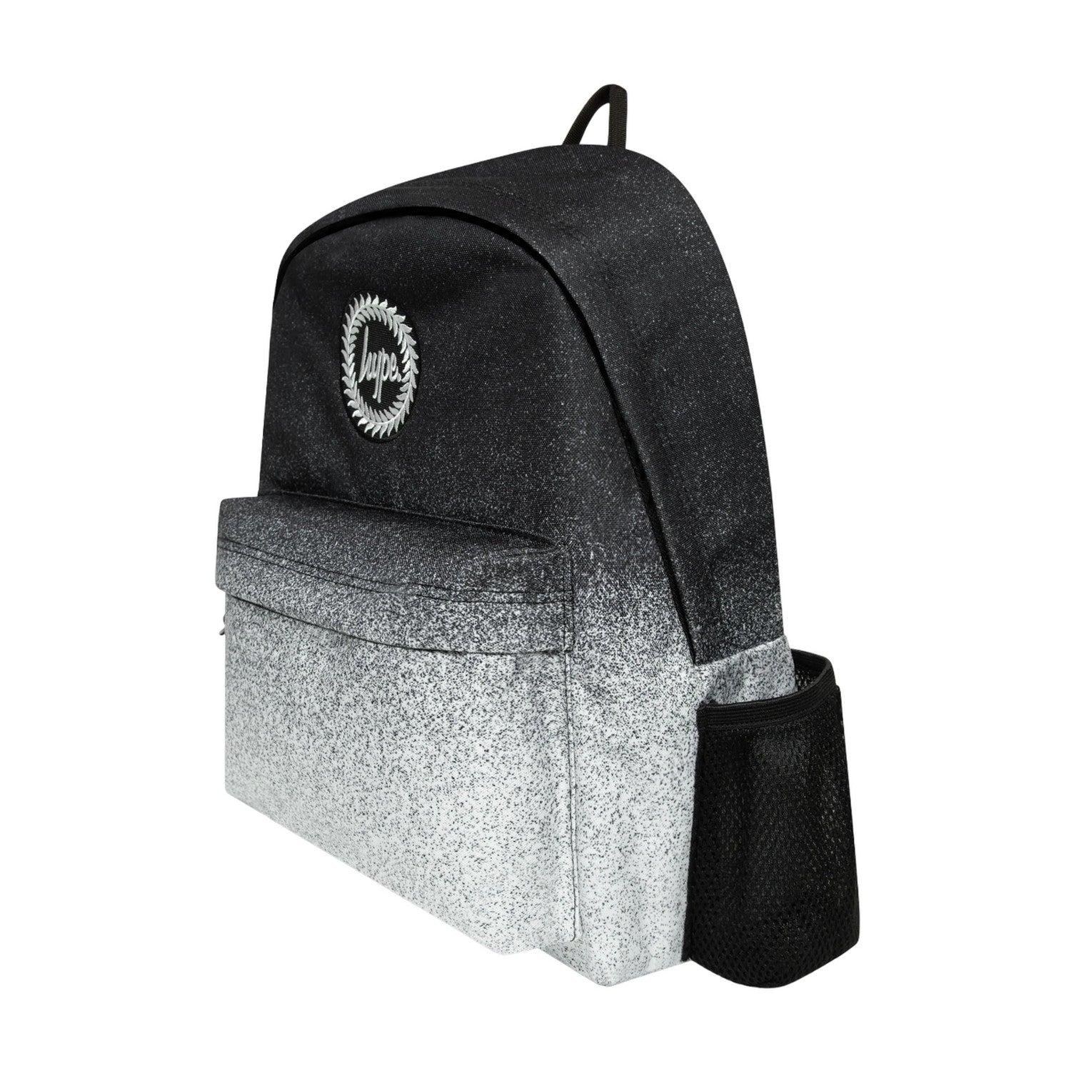 Black-White - Side - Hype Iconic Speckle Fade Backpack