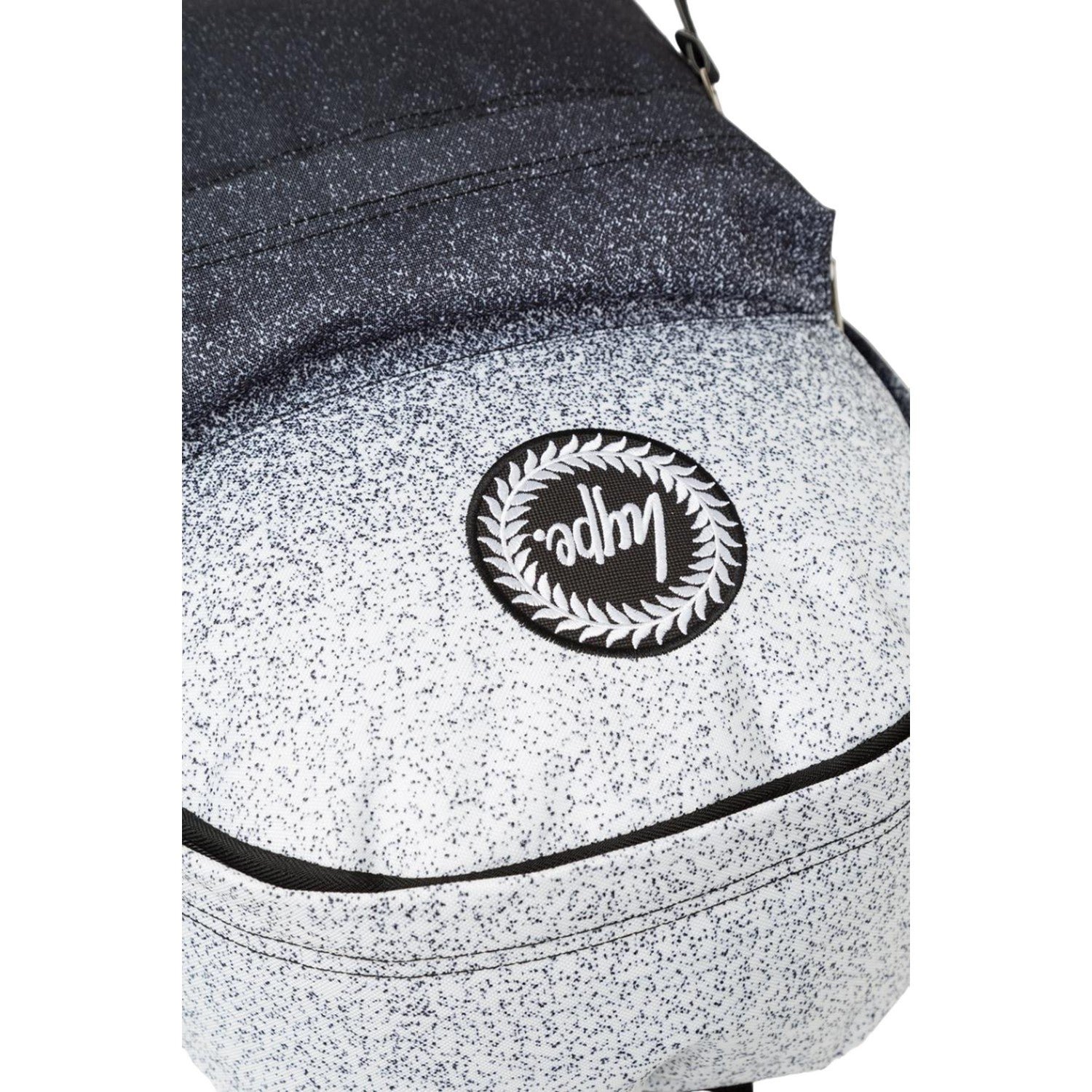 White-Black - Side - Hype Iconic Speckle Fade Backpack