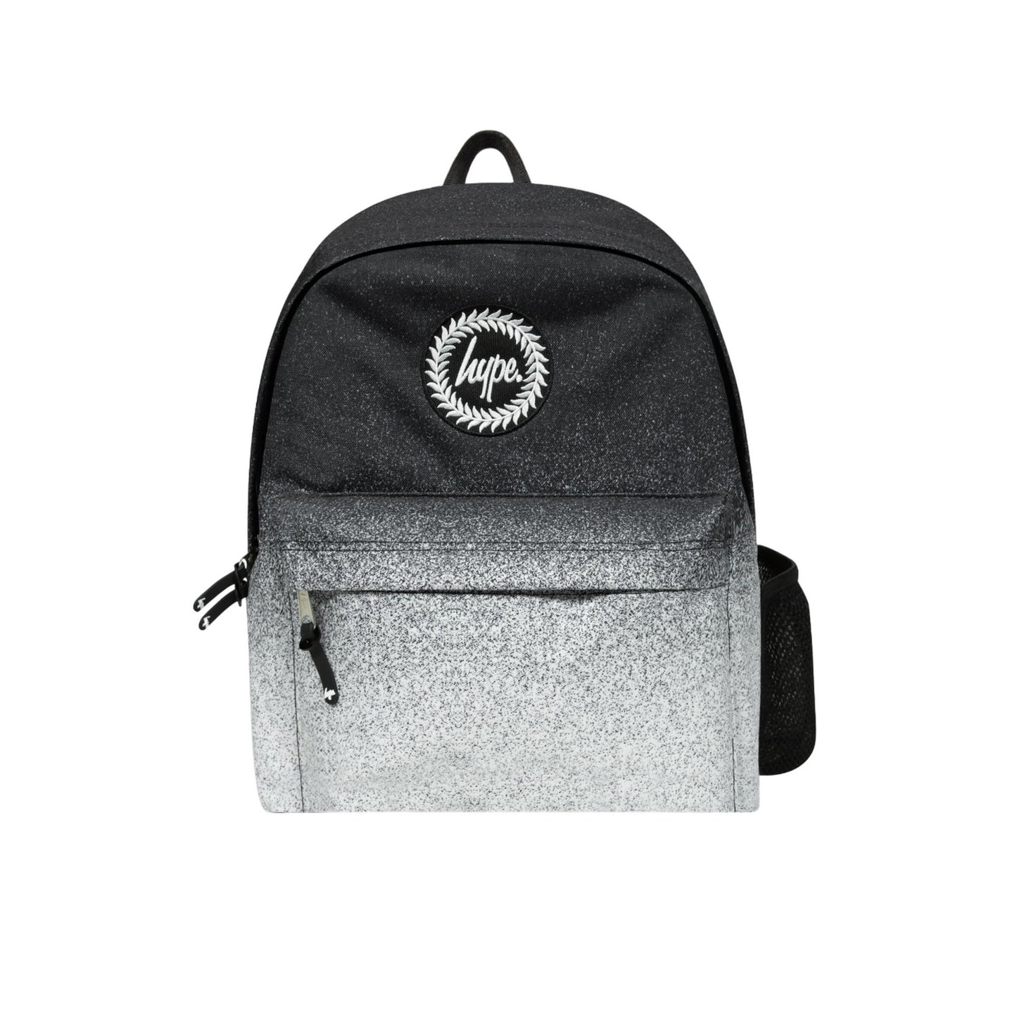Black-White - Front - Hype Iconic Speckle Fade Backpack