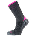 Charcoal-Cerise - Front - Performance Unisex Expedition Ventilated Socks