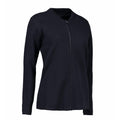 Navy - Pack Shot - ID Womens-Ladies Fitted Full Zip Knitted Cardigan