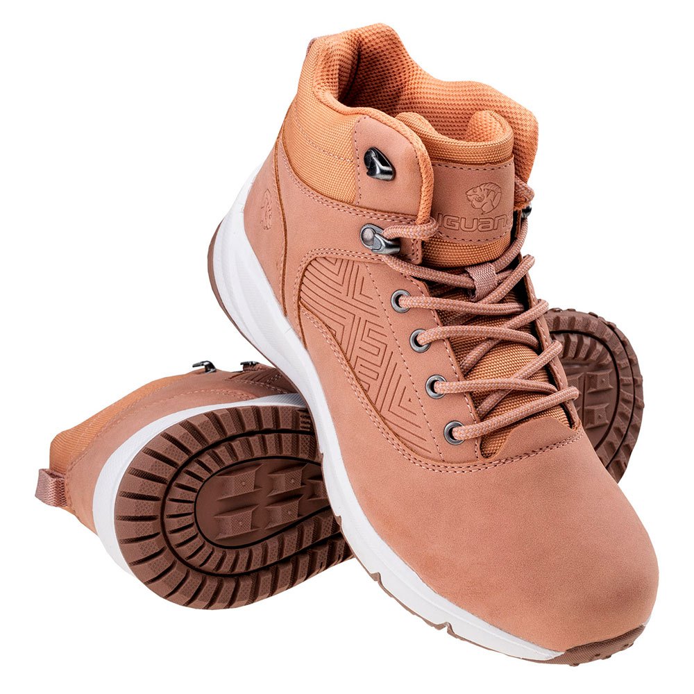 Powder Pink-Grey - Close up - Iguana Womens-Ladies Iwany Mid Cut Casual Shoes