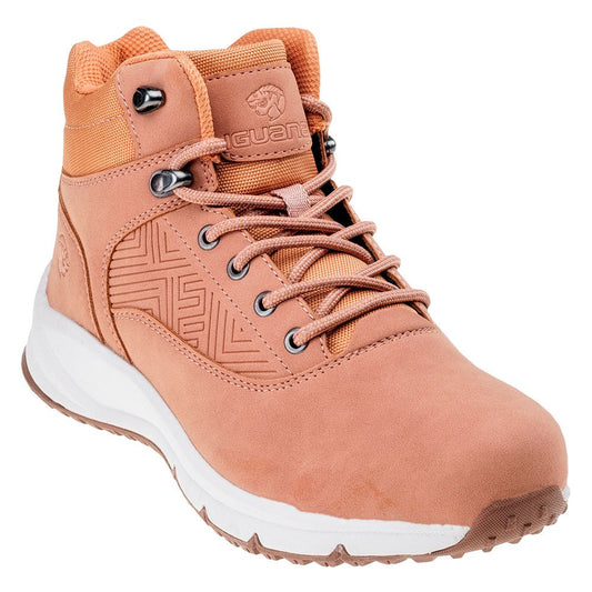 Powder Pink-Grey - Front - Iguana Womens-Ladies Iwany Mid Cut Casual Shoes
