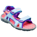 Sky Blue-Violet-Watermelon - Front - Hi-Tec Childrens-Kids Menar Sandals