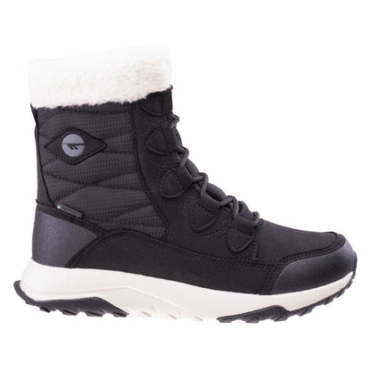 Black-White - Side - Hi-Tec Womens-Ladies Mestia Walking Boots
