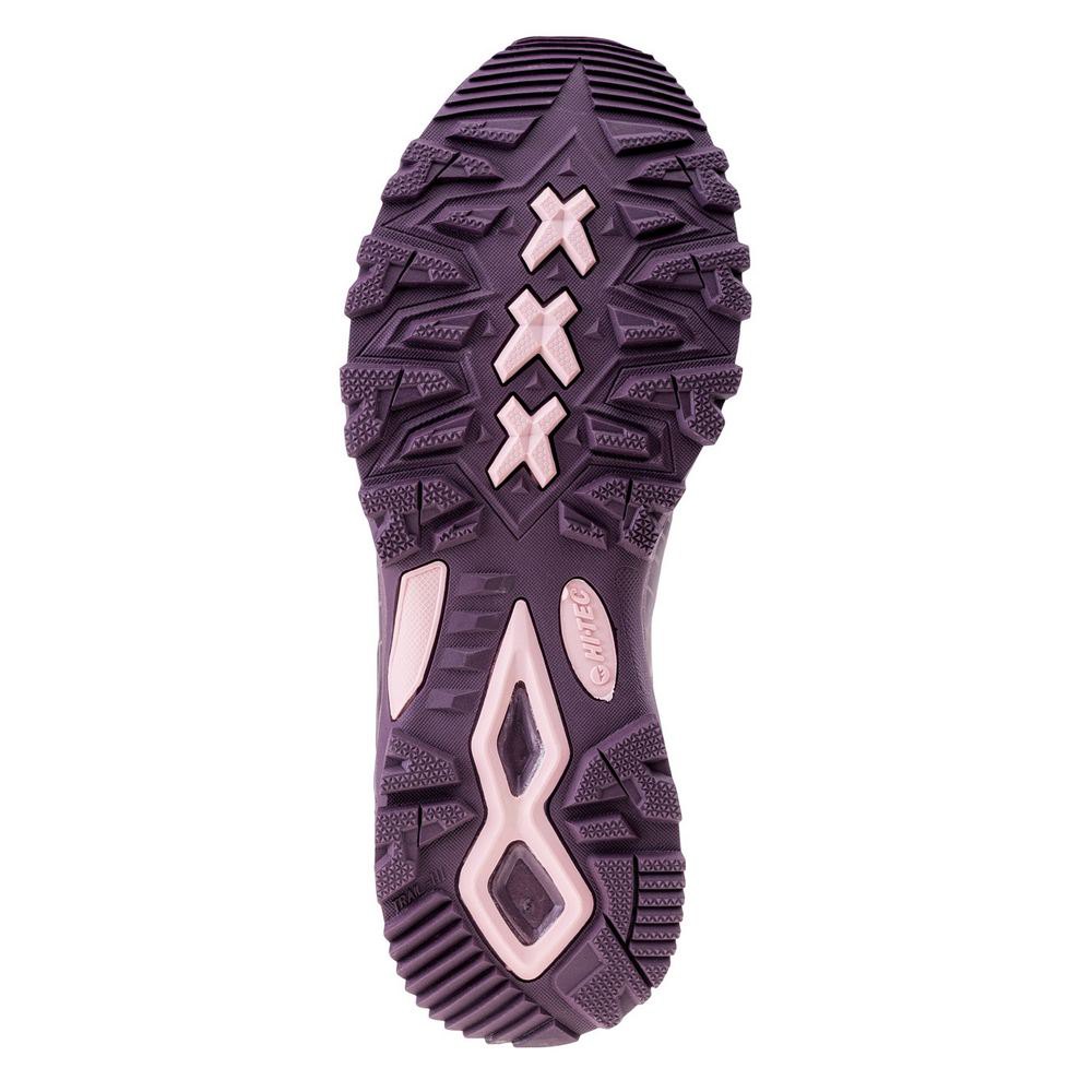Violet-Light Violet-Sepia Rose - Side - Hi-Tec Womens-Ladies Favet Waterproof Hiking Shoes