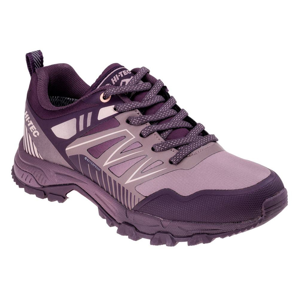 Violet-Light Violet-Sepia Rose - Front - Hi-Tec Womens-Ladies Favet Waterproof Hiking Shoes