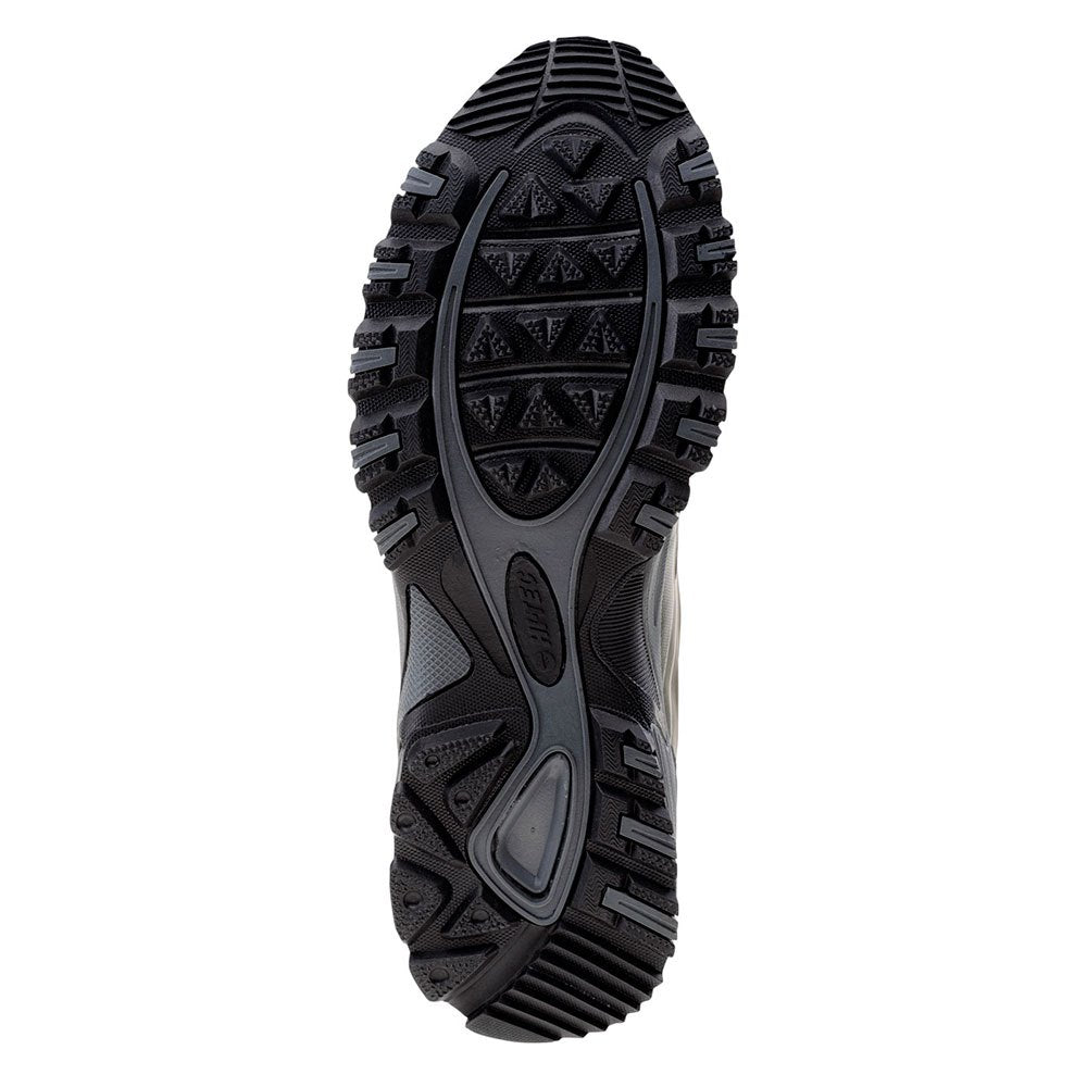 Khaki-Black-Lime - Back - Hi-Tec Mens Hendon Mid Cut Walking Boots