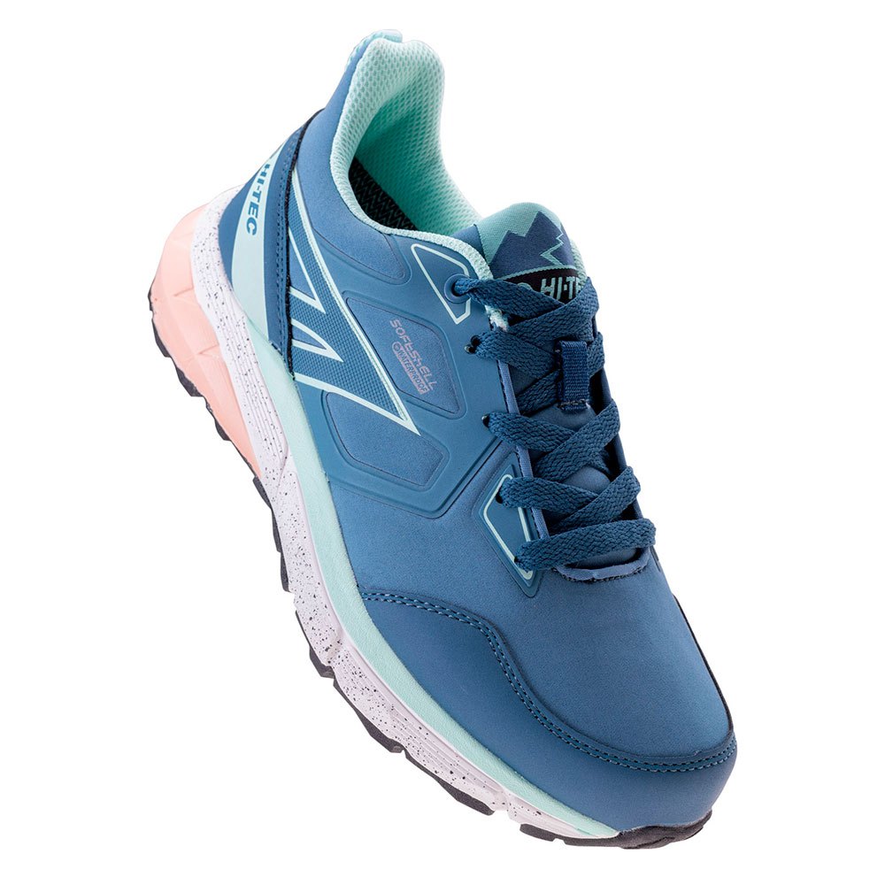 Smoke Blue-Mint-Coral - Lifestyle - Hi-Tec Womens-Ladies Bario Waterproof Walking Shoes