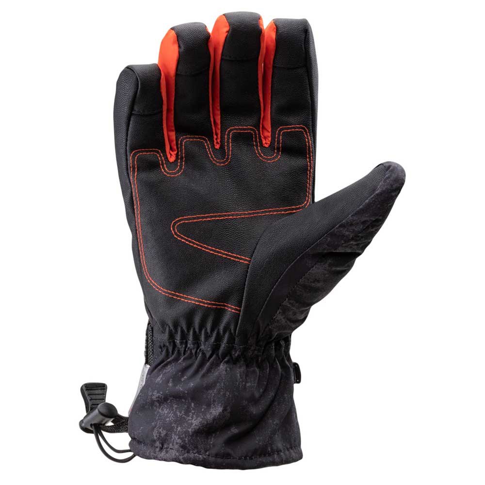 Black-Cherry Tomato - Back - Iguana Mens Kaito Logo Ski Gloves