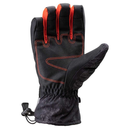 Black-Cherry Tomato - Back - Iguana Mens Kaito Logo Ski Gloves