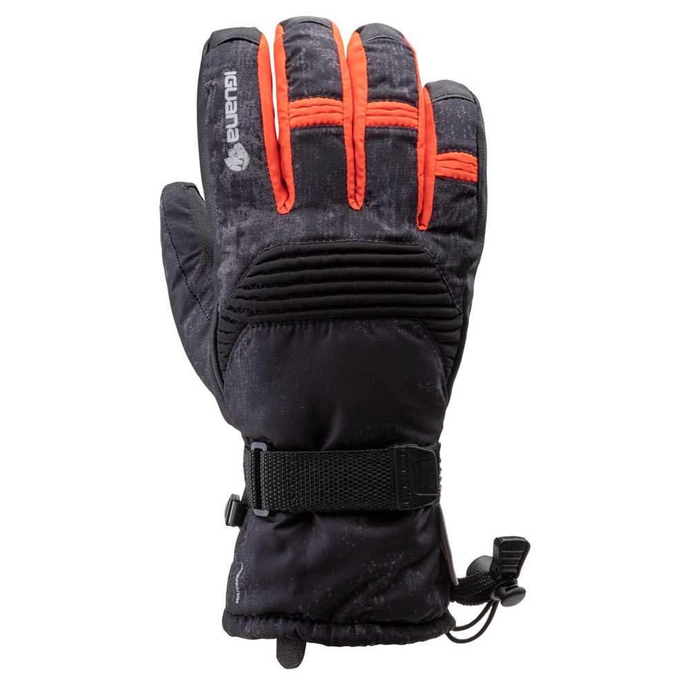 Black-Cherry Tomato - Side - Iguana Mens Kaito Logo Ski Gloves