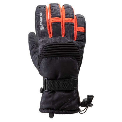 Black-Cherry Tomato - Side - Iguana Mens Kaito Logo Ski Gloves