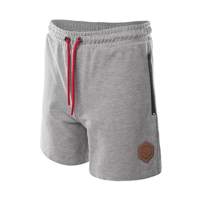 Grey Melange-Chinese Red - Side - Bejo Childrens-Kids Eddy Shorts