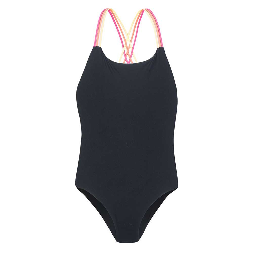 Black-Fandango Pink - Front - Aquawave Girls Harma One Piece Swimsuit