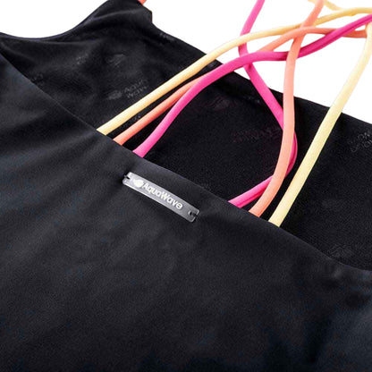 Black-Fandango Pink - Lifestyle - Aquawave Girls Harma One Piece Swimsuit
