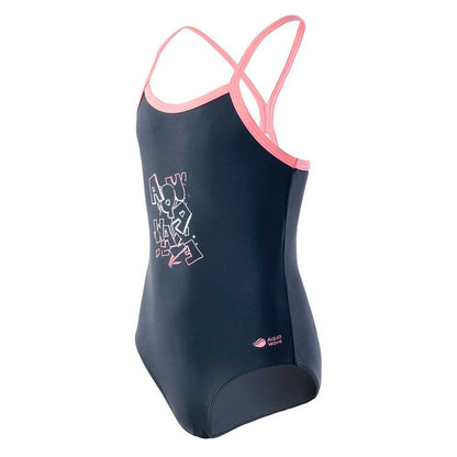 Blueberry-Conch Shell - Side - Aquawave Girls Velanti Logo One Piece Swimsuit