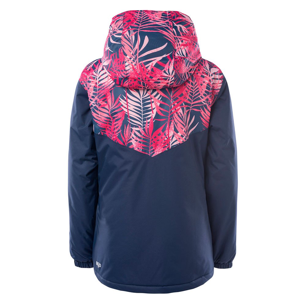 Black Iris-Tropical Pink - Back - Bejo Girls Yuki Leaves Ski Jacket