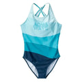Blue - Front - Aquawave Womens-Ladies Salava Wave Pattern One Piece Swimsuit