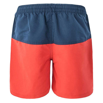 Poppy Red-Patriot Blue - Back - Aquawave Childrens-Kids Drakon Swim Shorts