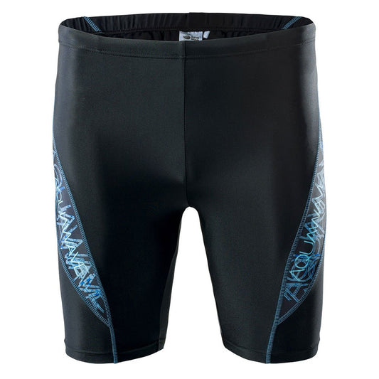 Black-Blue Curacao - Front - Aquawave Mens Barid Swim Shorts